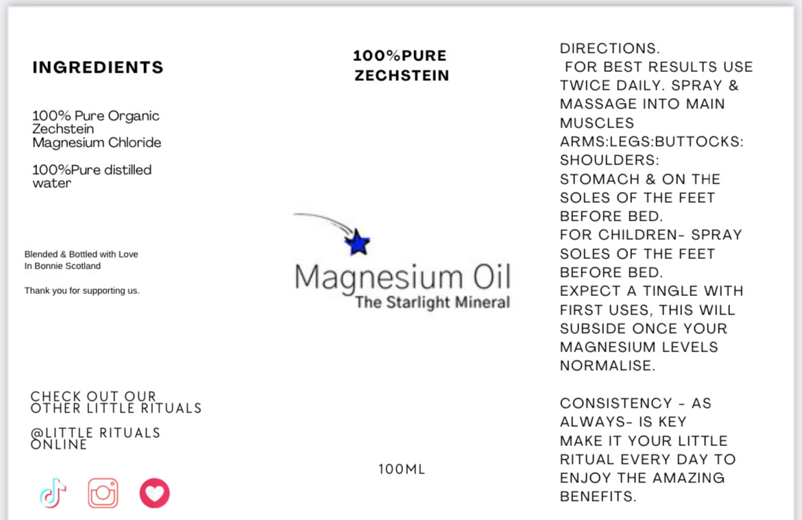 Our HERO                   100% Organic Zechstein Magnesium Oil 100ml